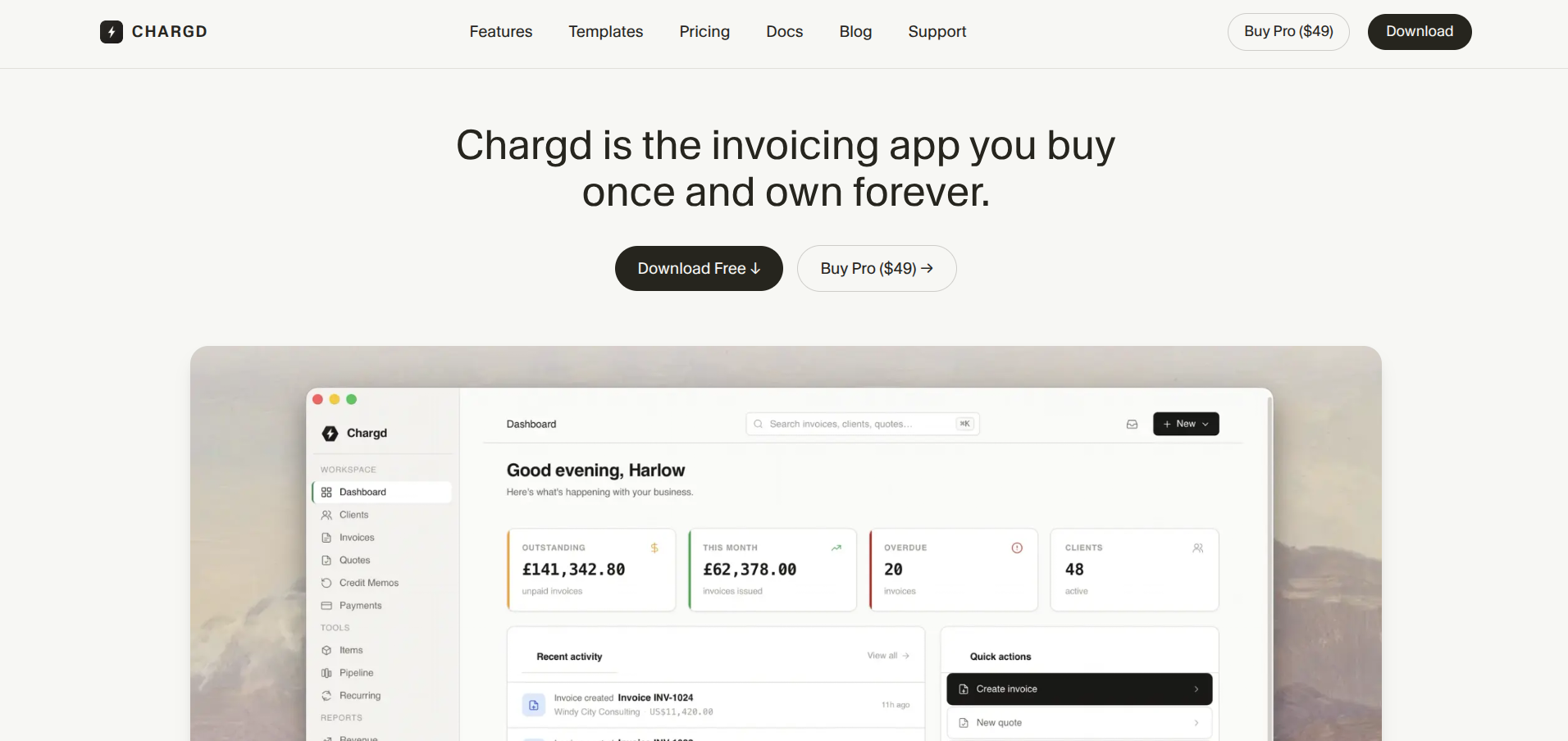 Chargd homepage