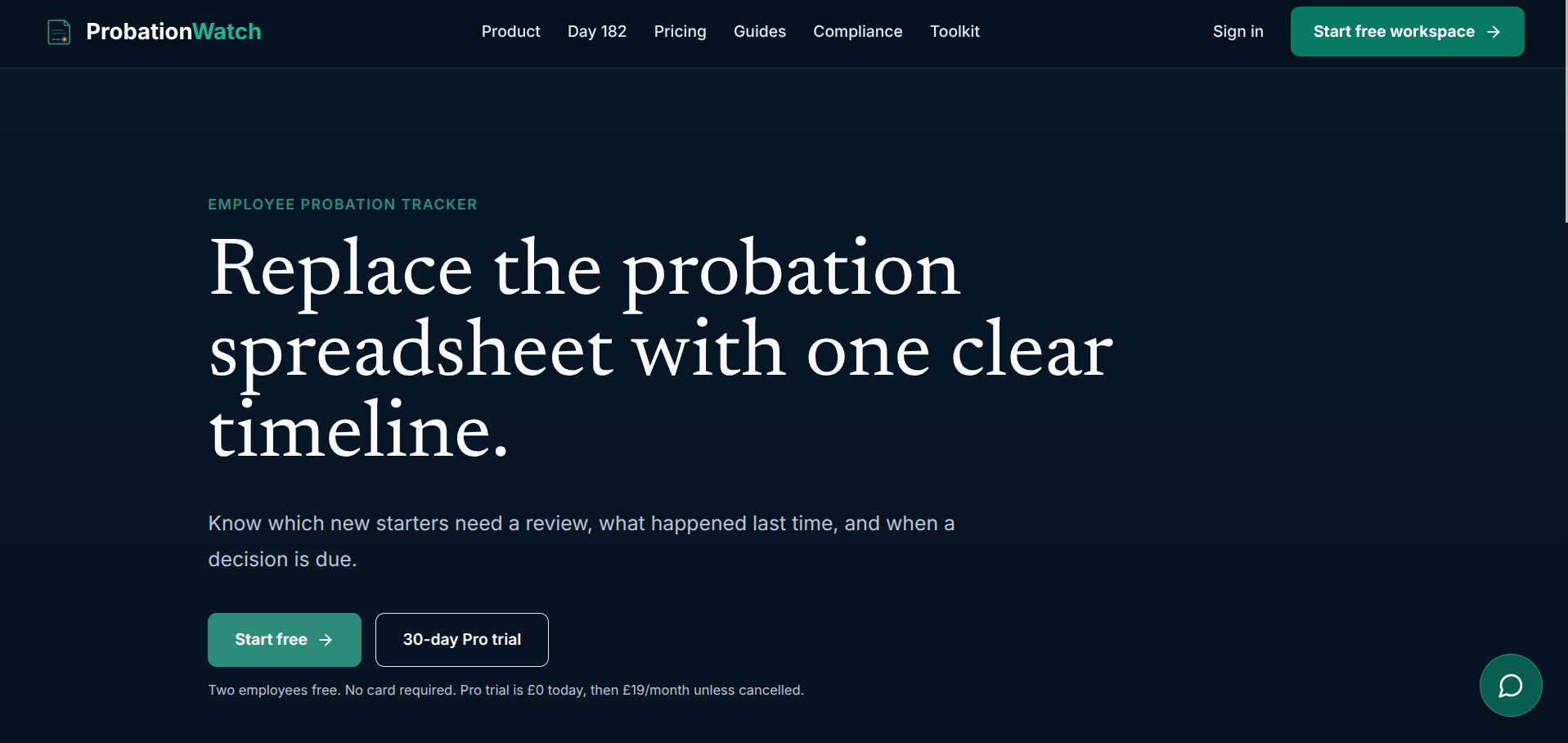 Screenshot of the ProbationWatch website